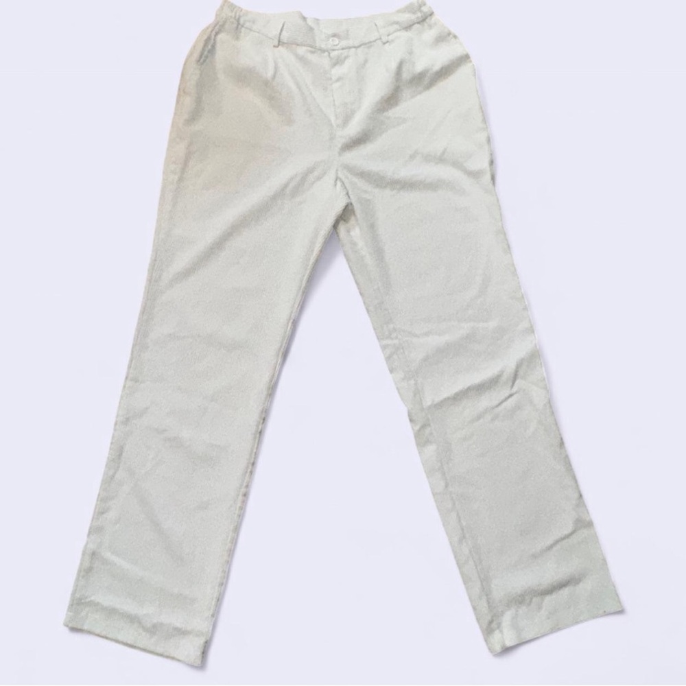 Men’s White Corduroy Pants Straight Leg W34 (No Size/Brand Tag)